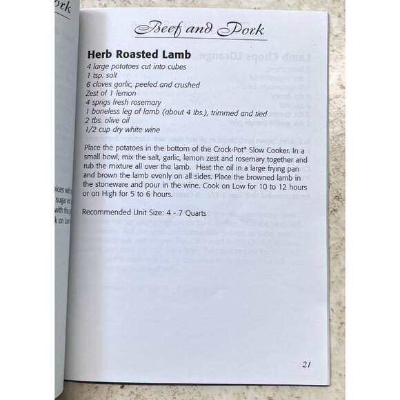 Crockpot Cookbook Slow Cooker Recipes Booklet 2008 Crock Pot - Picture 5 of 7
